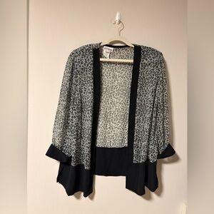 NWT Perceptions Vintage Leopard Cardigan 18